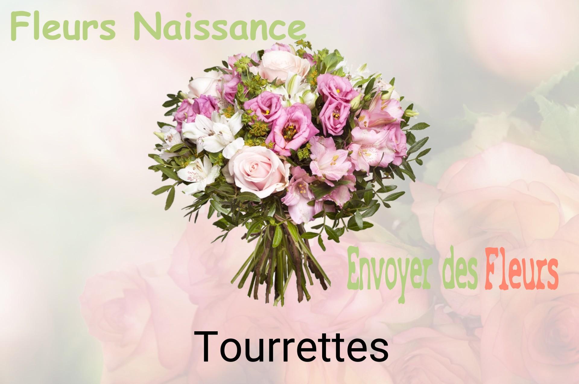 Bouquet de fleurs de naissance livré à Tourrettes