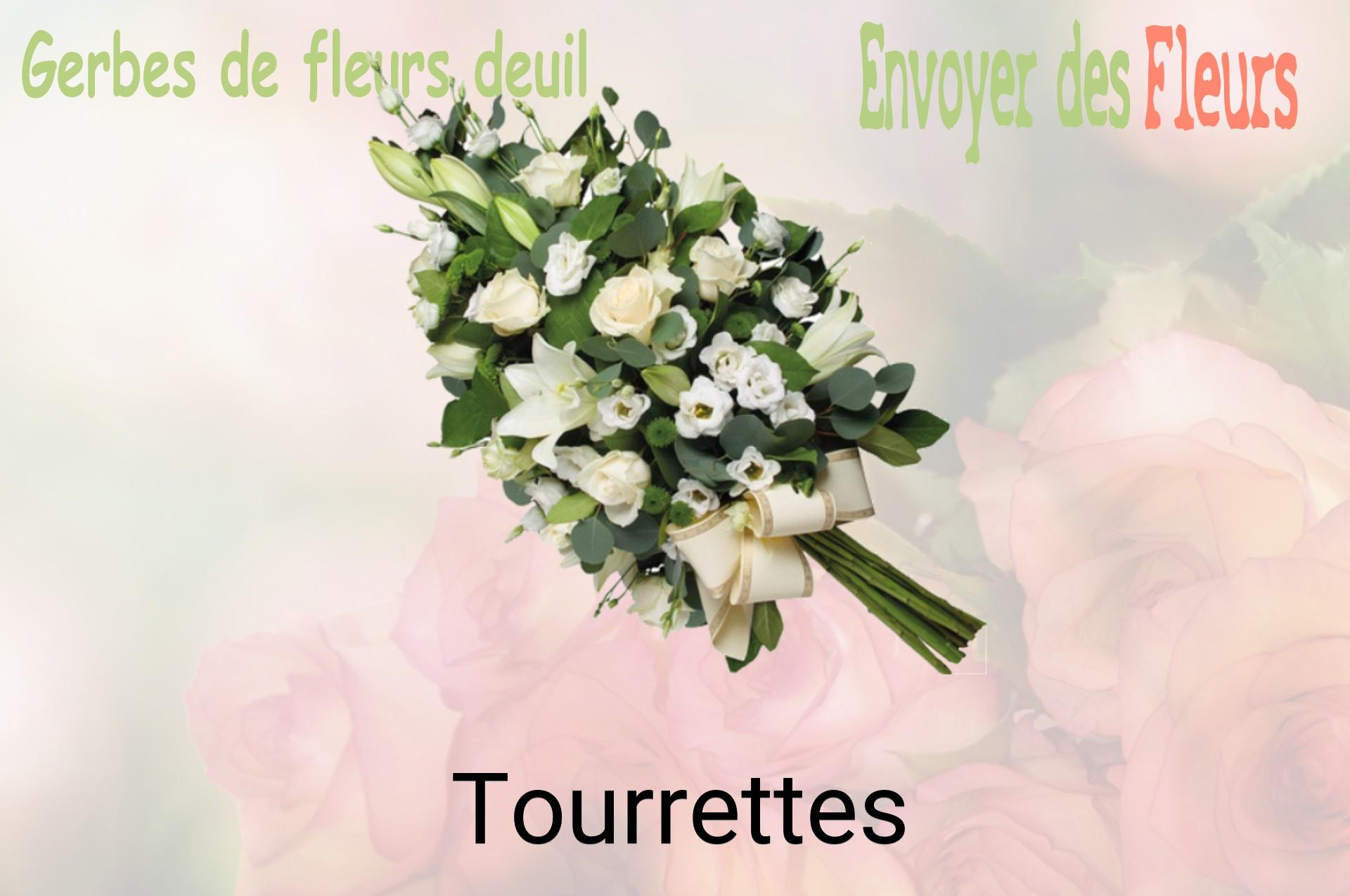 Gerbe de fleurs de deuil livrée à Tourrettes